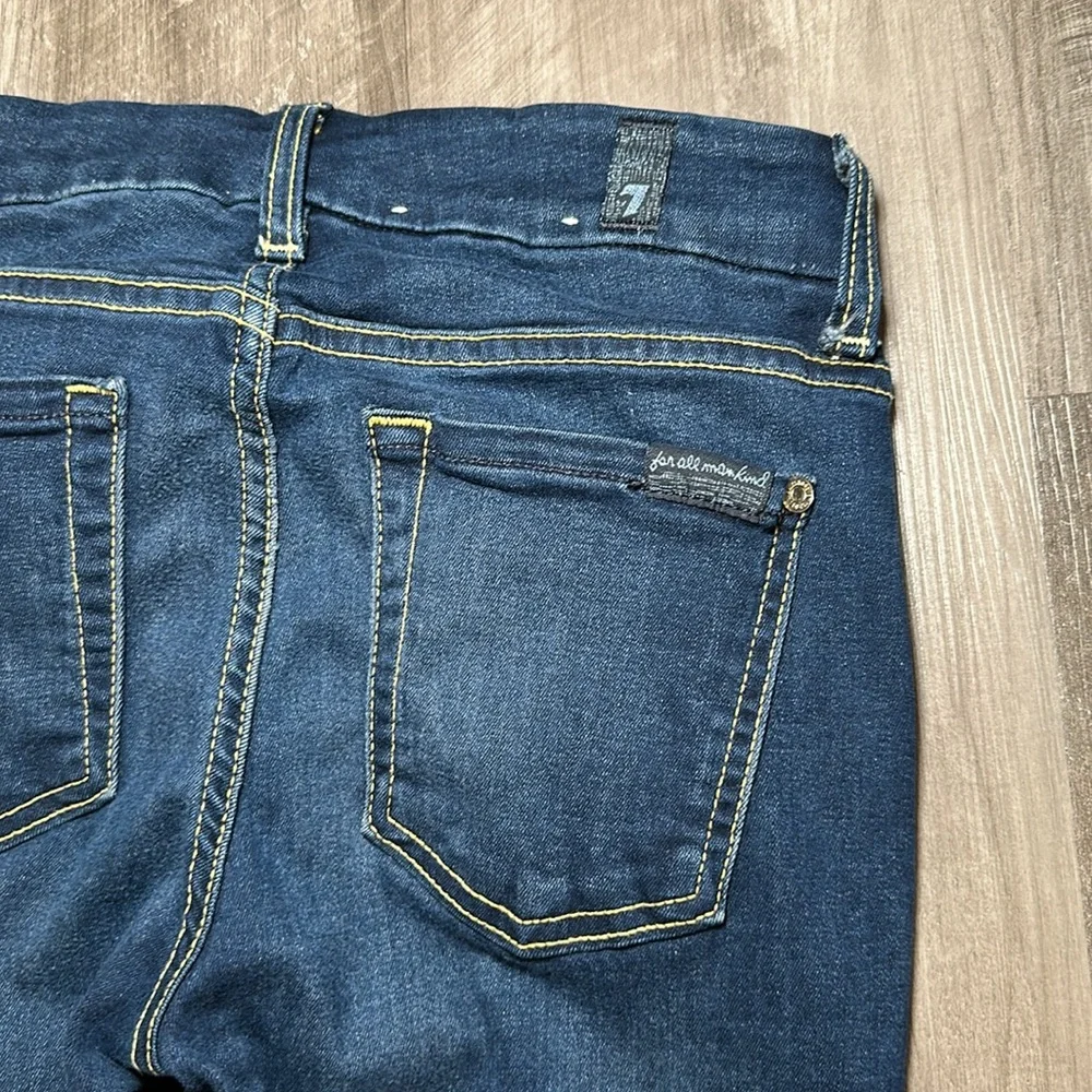 7 For All Mankind The Mid Rise Ankle Skinny Illusion Jeans - 24